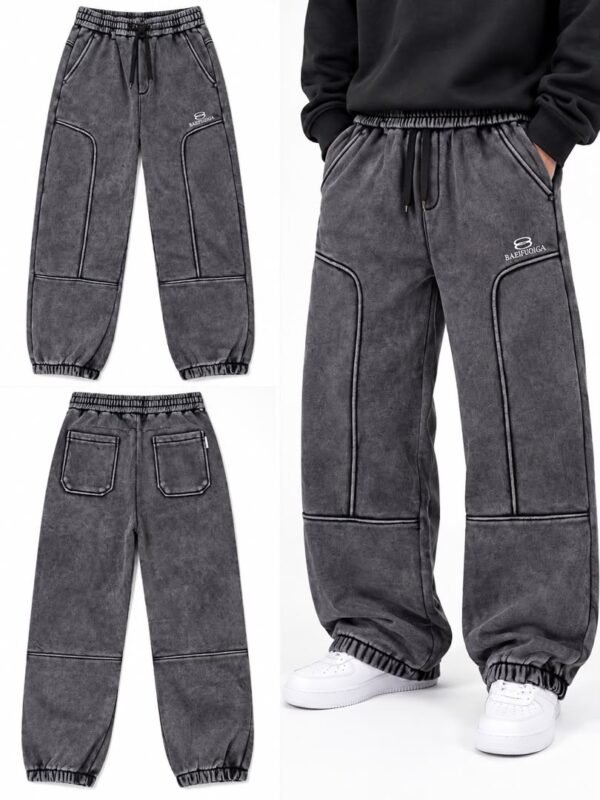 faded folded joggers