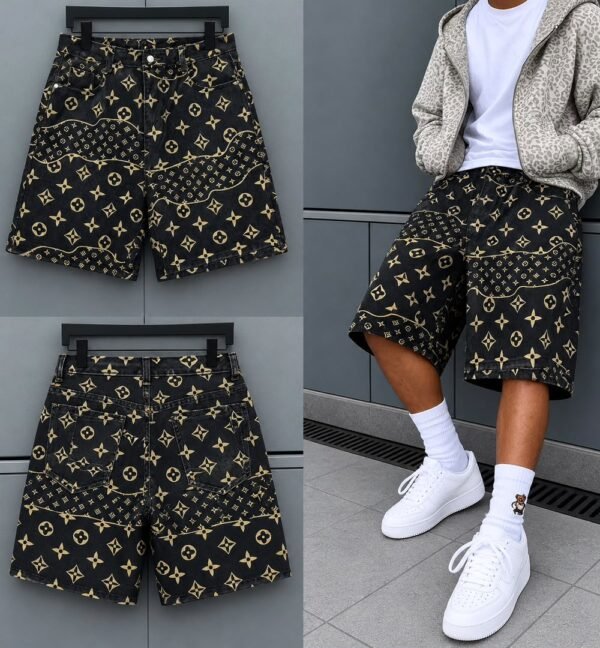 Designer black shorts